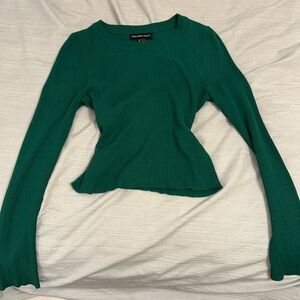 Green cropped shirt